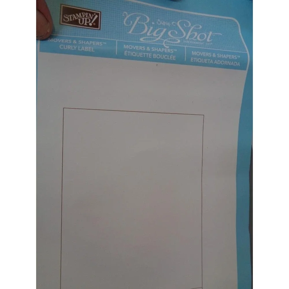 Sizzix Stampin' Up Bigz XL Curly Label Die Cartridge Shapers & Movers